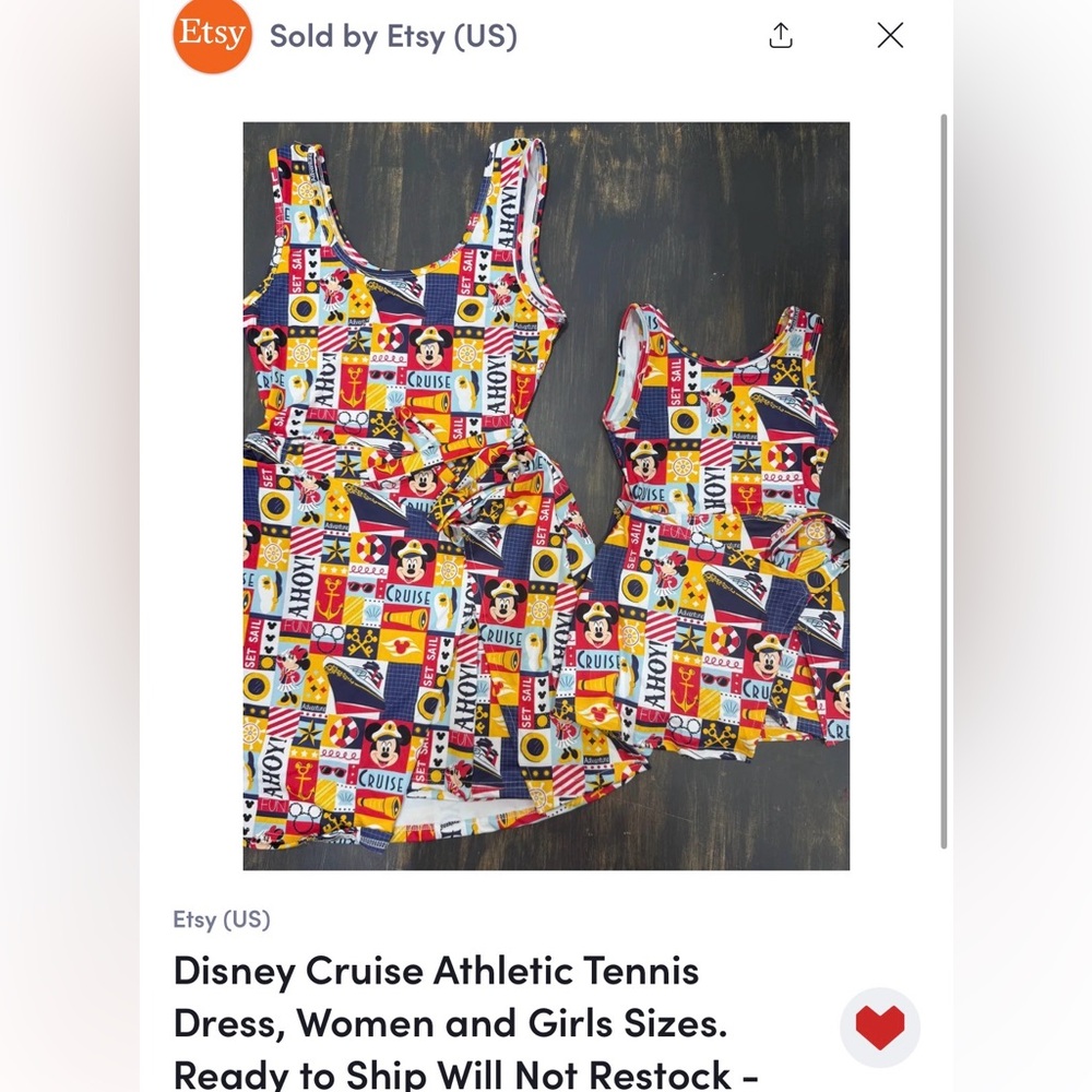 Disney cruise wrap active dress size small worn once new condition - Picture 2 of 2